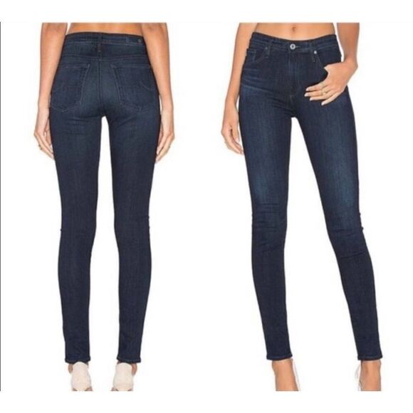 AG Contour 360 Farrah High Waist Dark Skinny Blue Jeans Denim Size 26 - Picture 1 of 5